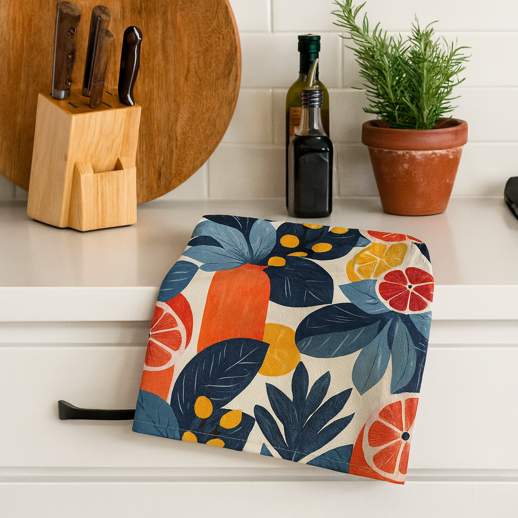 Citrus Botanical Tea Towel