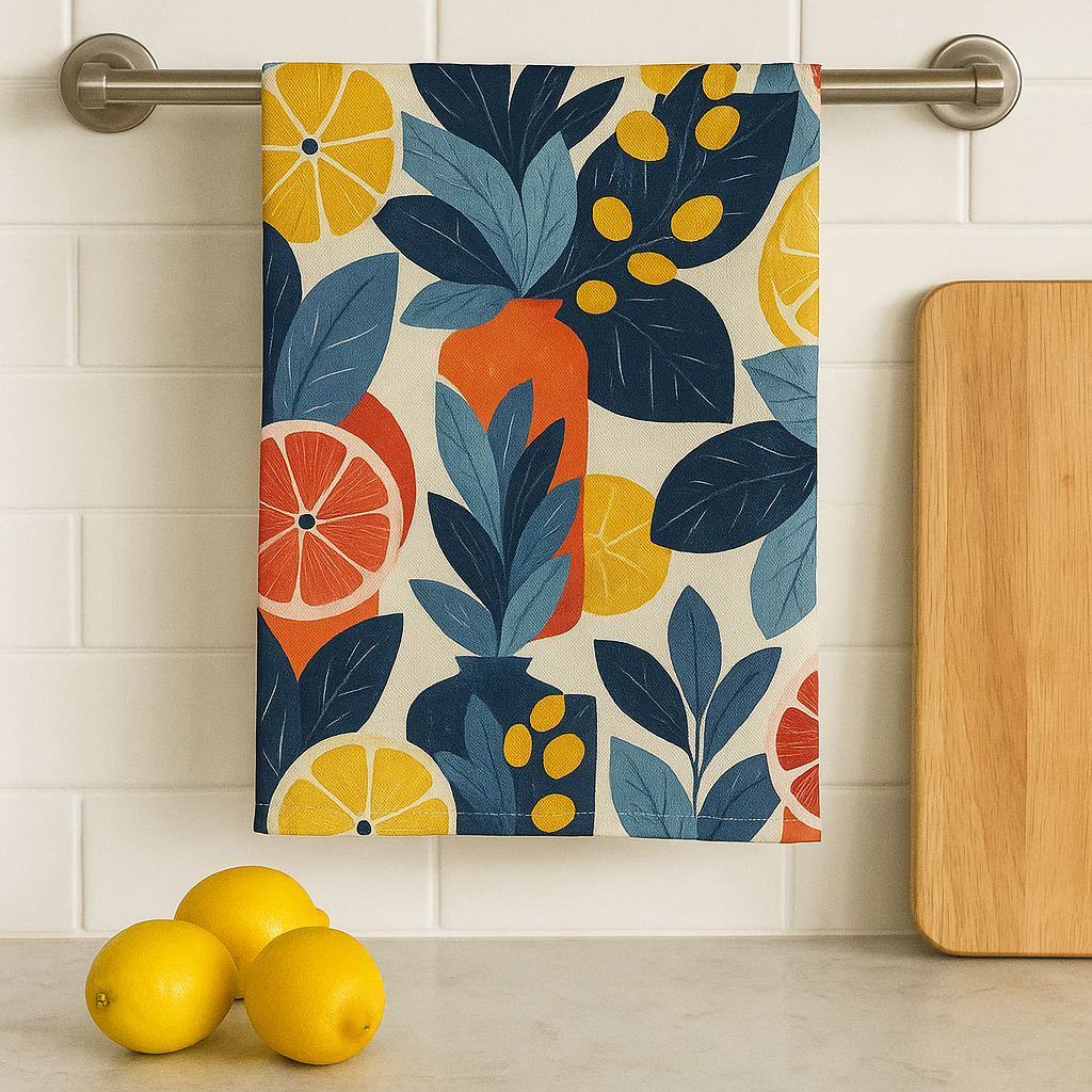 Citrus Botanical Tea Towel